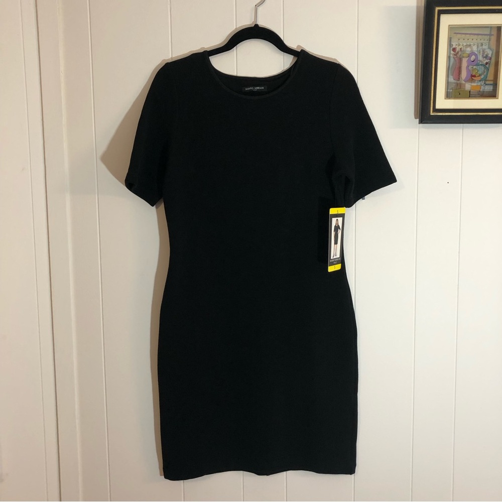 Mario Serrani Ribbed Black Classic NWT Dress Small